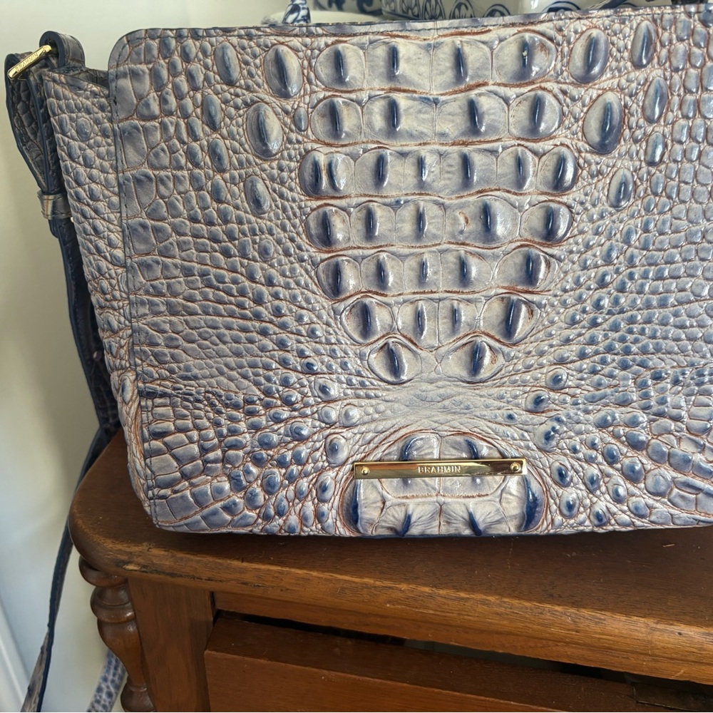 BRAHMIN Hillary Crossbody Blue Ombre